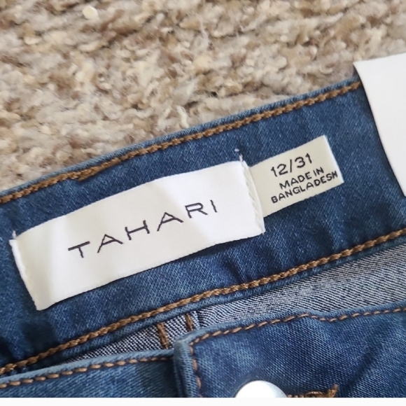 Tahari High Rise Women's Jeans - Dark Blue - Picture 2 of 11